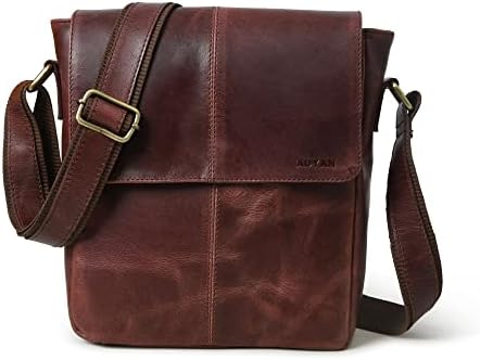 ADYAN Full Grain Leather Crossbody Bags for Men: Casual Leather Bag for Men with Adjustable Shoulder Strap for Office, Travel, and Birthday Gift Bags for Men