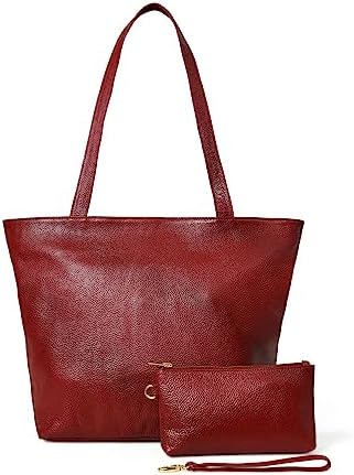 ADYAN Full Grain Buffalo Leather Office Shoulder Bag | Handbag Purse for Women (Maroon)