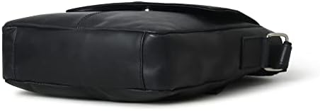 ADYAN Leather Crossbody Bag Full Grain Leather Shoulder Bag for Men- Casual Single Adjustable Strap Bag for Travel Work Business & Gifts for Men (Black)
