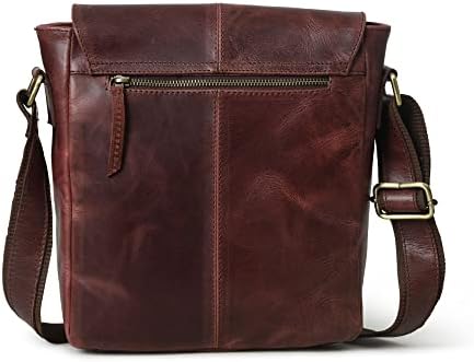 ADYAN Full Grain Leather Crossbody Bags for Men: Casual Leather Bag for Men with Adjustable Shoulder Strap for Office, Travel, and Birthday Gift Bags for Men