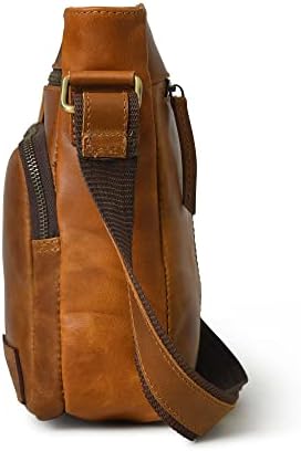 ADYAN Leather Crossbody Bag for Men Messenger Bag Casual Sling Bag Shoulder Bag for Travel Work Business Gifts for Men's