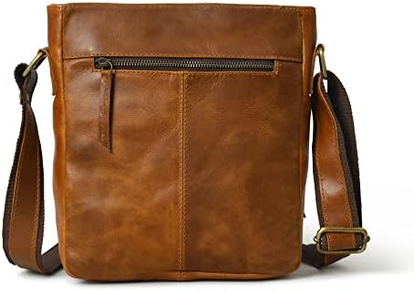 ADYAN Leather Crossbody Bag for Men Messenger Bag Casual Sling Bag Shoulder Bag for Travel Work Business Gifts for Men's
