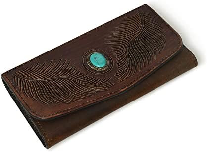 ADYAN Western Leather Small Wallet for Women Slim Bifold Multi Card Organizer Wristlet Wallet for Ladies