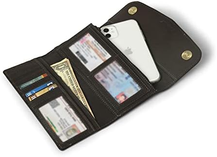 ADYAN Western Leather Small Wallet for Women Slim Bifold Multi Card Organizer Wristlet Wallet for Ladies