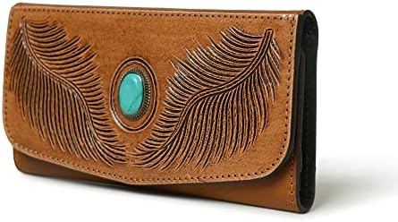 ADYAN Western Small Wallet for Women Slim Bifold Multi Card Organizer Wristlet Wallets for Women