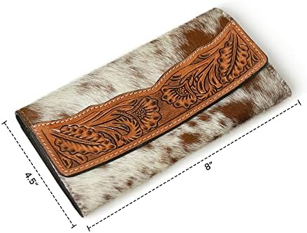 ADYAN Western Leather Small Wallet for Women Multi Credit Card Slots Purse for Ladies Clutch Purses