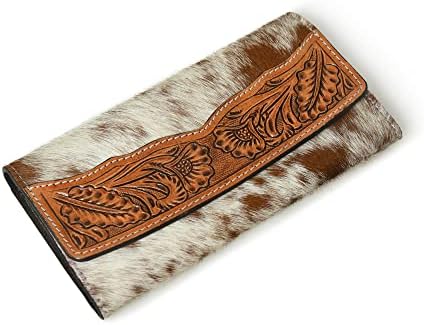 ADYAN Western Leather Small Wallet for Women Multi Credit Card Slots Purse for Ladies Clutch Purses