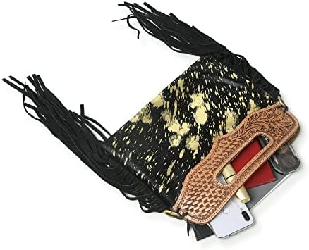 Stylish Cowhide Leather Handbag with Intricate Western Design – Perfect for Every Occasion