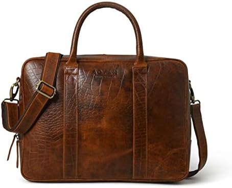 ADYAN Leather Briefcases for Men and Women Laptop Bag Business Travel Messenger Bag Vintage Leather Best Office Satchel Bag