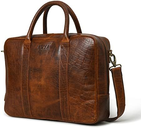 ADYAN Leather Briefcases for Men and Women Laptop Bag Business Travel Messenger Bag Vintage Leather Best Office Satchel Bag