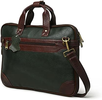 Compact 15-Inch Leather Briefcase