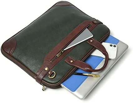 Compact 15-Inch Leather Briefcase