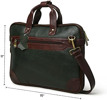 Compact 15-Inch Leather Briefcase