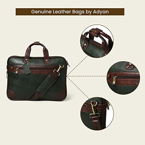 Compact 15-Inch Leather Briefcase