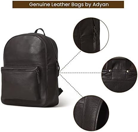 ADYAN Leather Backpack Bag for Men and Women (Brown)