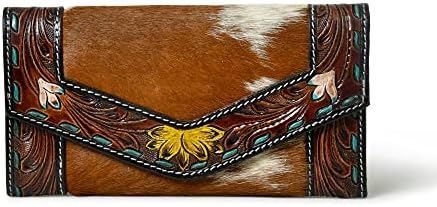 ADYAN Western Leather Wallet for Women Multi Credit Card Slots Purse for Ladies Clutch Purses