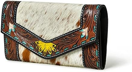 ADYAN Western Leather Wallet for Women Multi Credit Card Slots Purse for Ladies Clutch Purses