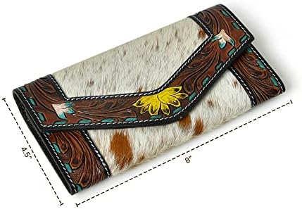 ADYAN Western Leather Wallet for Women Multi Credit Card Slots Purse for Ladies Clutch Purses