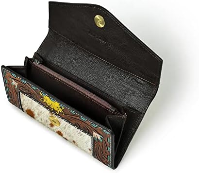 ADYAN Western Leather Wallet for Women Multi Credit Card Slots Purse for Ladies Clutch Purses