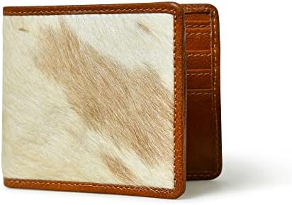 ADYAN Genuine Hide Leather Slim Wallet for Men | Western Slim Bifold Wallet | Everyday Use Goat Hair Leather Durable Billfold Wallet Purse With 6 Card Slots