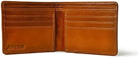 ADYAN Genuine Hide Leather Slim Wallet for Men | Western Slim Bifold Wallet | Everyday Use Goat Hair Leather Durable Billfold Wallet Purse With 6 Card Slots