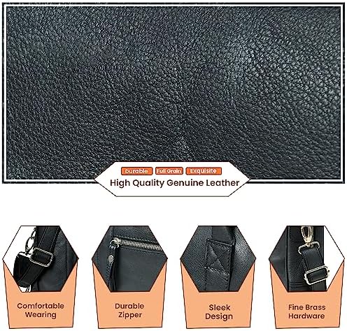 ADYAN Leather Briefcases for Men and Women Travel Messenger Bag Laptop Bag Business Vintage Leather Best Office Satchel Bag