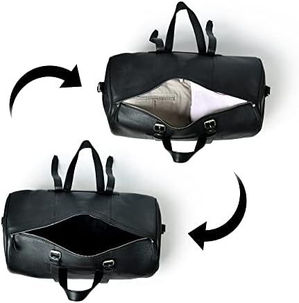 Adyan Leather Oversized Travel Duffel Bags for Men and Women Gym Travel Tote Duffel, Overnight Weekender Travel Case Duffel Luggage Bag