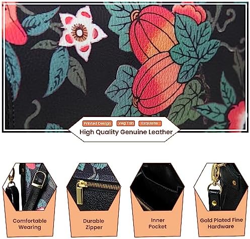 ADYAN Handmade Black Leather Crossbody Bag Vegetable Tanned Leather Crossbody Purse for Women