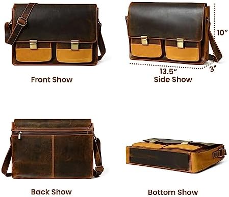 Buffalo Leather Men's Messenger Bag