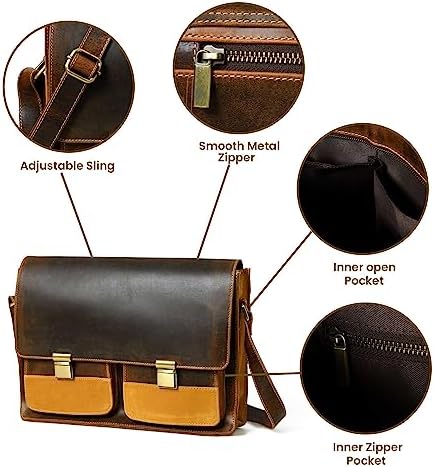 Buffalo Leather Men's Messenger Bag