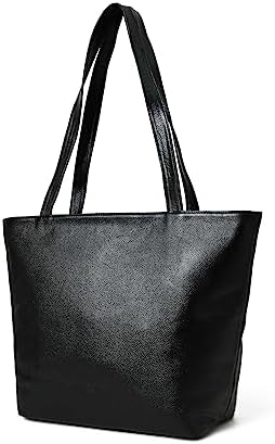 ADYAN Full Grain Buffalo Leather Office Shoulder Bag | Handbag Purse for Women (Black)