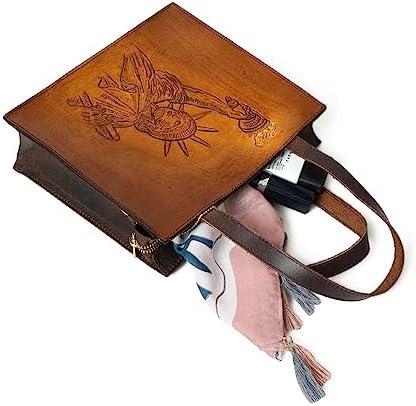 ADYAN Leather Handbags for Women Crossbody Shoulder Purse with Organizer Insert-Shoulder bag for Womens Handmade-Multi-way Bag (Brown)