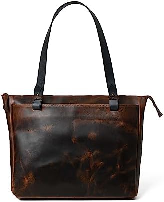 ADYAN Full Grain Buffalo Leather Women Shoulder Bag | Handbag Purse (Brown)