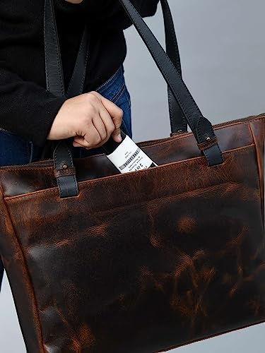 ADYAN Full Grain Buffalo Leather Women Shoulder Bag | Handbag Purse (Brown)
