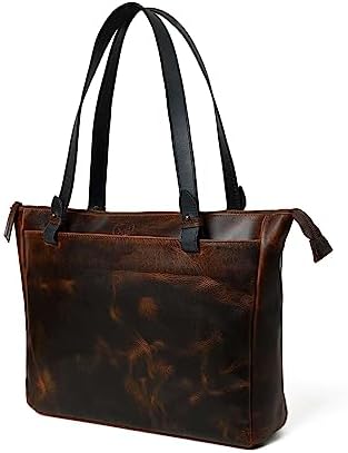 ADYAN Full Grain Buffalo Leather Women Shoulder Bag | Handbag Purse (Brown)