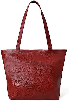 ADYAN Full Grain Buffalo Leather Office Shoulder Bag | Handbag Purse for Women (Maroon)