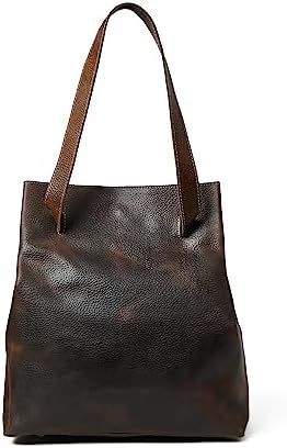 ADYAN Women's Shoulder Bag Full Grain Leather Handbags Vintage Handmade Leather Tote Purse- Brown Leather purses