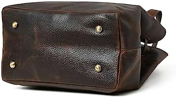 ADYAN Women's Shoulder Bag Full Grain Leather Handbags Vintage Handmade Leather Tote Purse- Brown Leather purses