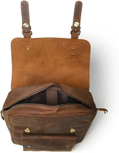 ADYAN Stylish Soft Leather Travel Shoulder Bag Office, Multi-functional Accessory for Men and Women (Brown)