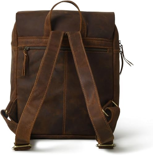 ADYAN Stylish Soft Leather Travel Shoulder Bag Office, Multi-functional Accessory for Men and Women (Brown)