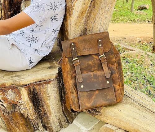 ADYAN Stylish Soft Leather Travel Shoulder Bag Office, Multi-functional Accessory for Men and Women (Brown)