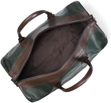 Adyan Leather Duffel Bag 20" Travel Carry on Weekender Luggage Overnight Bags for Women and Men (Green, 20 inch)