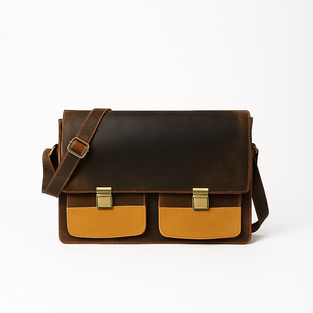 Buffalo Leather Men's Messenger Bag