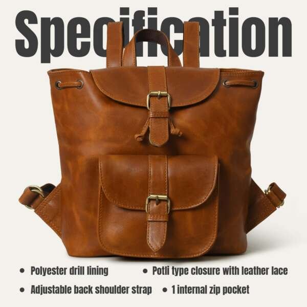 Multi-functional Elegant Soft Leather Backpack Bag for Men and Women - Image 4