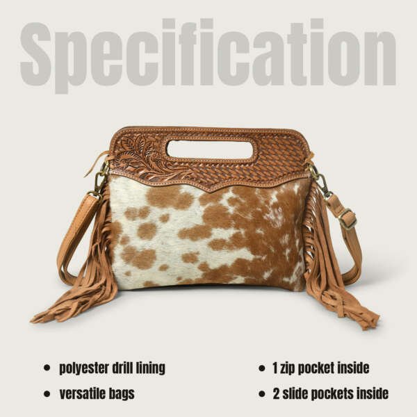 Leather Purses for Women Crossbody Shoulder Belt Bag (Beige) - Image 4