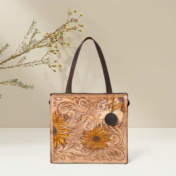 Buffalo Leather Handpainted Women Shoulder Bag | Handbag Purse