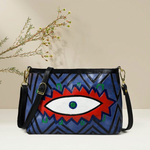 Full Gain Leather Handpainted Women Crossbody-Sling Bag