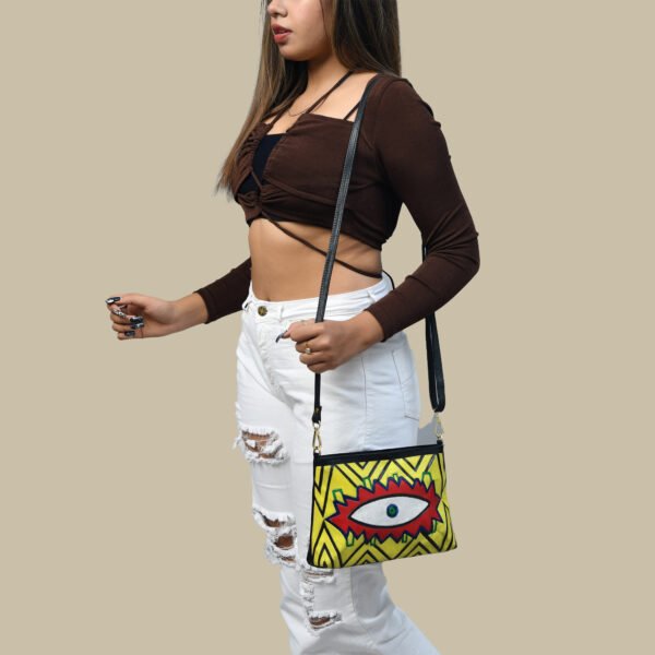 Full Gain Leather Handpainted Women Crossbody-Sling Bag - Image 7